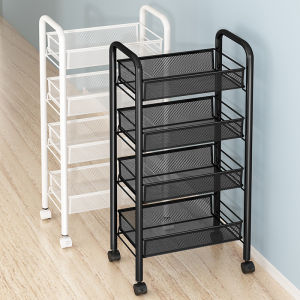 Kitchen Storage Rack Stand Vegetable Basket Multi-Functional Carrying Cart Large Capacity Home Use Organization Tool