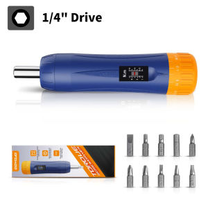 Professional Preset Torque Screwdriver 1-6 Nm 1/4 Drive Precision Adjustable Torque Wrench Tools Set for Bike Repairing