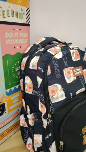 D1-1011 CAPYBARA DESIGN Korea Backpack / 书包 / Beg Galas Sekolah ( Primary & Secondary Saiz 45 cm ) Backpack / 背包 /