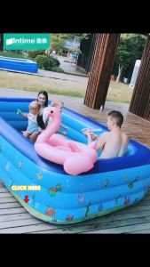 Intime Inflatable Swimming Pool Kolam Renang Outdoor 3 Rings Pool Swim 130 150 196 262 Kid Family Children Kids Fun Baby Home Toy Game