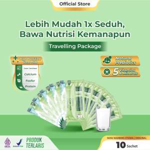 Ternak Syams Susu Kambing Etawa Bubuk Rasa Original SACHET 30 gram alami rendah gula mengatasi asam urat nyeri sendi osteoporosis kebas keram kesemutan pengeroposan tulang lansia pegel linu radang asma syaraf kejepit diabetes hipertensi herbal alami BPOM