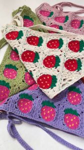 Triangle Headband Little Flower French Pastoral Style Headscarf Hat Sweet Knitted Handmade Crochet Headband Towel Girls