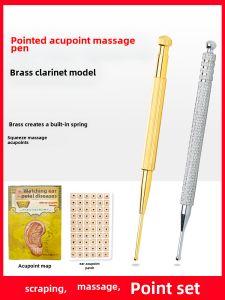 ปากกาค้นหาจุดนวดสตีลเหล็กกล้าไมโครอะลูมิเนียมทองแดงรูปกระดูกไหปลาร้าสำหรับการรักษาด้วยไฟฟ้าแบบอัตโนมัติ