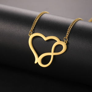 Skyrim Infinite Love Pendant Necklace Stainless Steel Womens Fashion Jewelry Necklace Couple Christmas Day Jewelry Gift