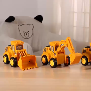 Construction Car Toys Set Excavator Mixer Dump Truck Bulldozer Toy for Kids Boys Girls | Engineering Vehicle Model Playset with Self Paste Cute Stickers | Educational Construction Trucks Birthday Gift for Children Toddlers SG Stock