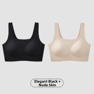 HUACHENGSHI | Invisible Sports Bra Seamless Thin No Size Matching Foundation Liquid Underwear Beautiful Back Vest For Young Women U Cup