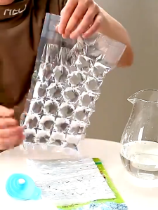 50pcs/pack Disposable Ice Bag Lattice Ice Cube Mold Bar Ice Tray Bag