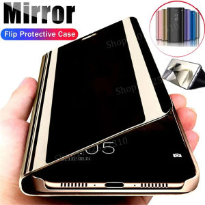 Funda For Samsung S24 S25 S23 S22 S21 S20 Ultra Mirror Flip Phone Case On Galaxy S24 S23 S22 S20 FE Note 20 10 Plus Stand Cover