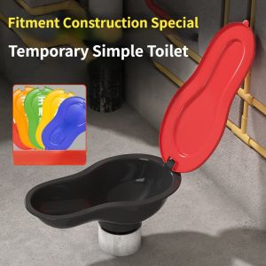 Renovate Temporary Toilet Bowls Disposable Simple Toilet Squat Toilet Site Construction Squat Pit Plastic Toilet