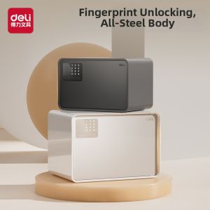 deli | Small Anti-theft Steel Security Safe Fingerprint Password Lock
