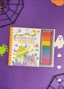 (Monsters) Usborne Fingerprint Series Children Finger Painting Book Activity Early Learning Education