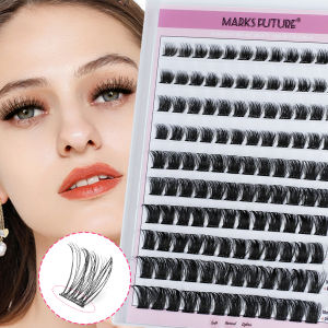 Self-Adhesive False Eyelashes 120 Pieces Self-Adhesive Lash Clusters 8-16 mm Mixed Individual Eyelash Extensions Natural Look Pre-Bonded Eyelashes Ultra-Thin Lightweight Adhesive Self-Adhesive Press-On Lashes Self-Adhesive Press-On Lashes DIY...