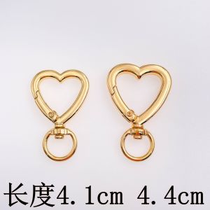 Activity Hardware Accessories Heart Shaped Spring Ring Chain Hook Decorative Button Connector Shoulder Strap Buckle