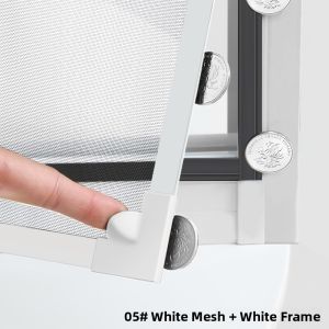 Invisible Self-Adhesive Magnetic Screen Window Mesh Small Window Size Outdoor Opening Window Anti-Mosquito Home Use Grid