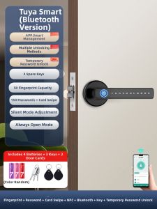 FALEISTON | Biometric Fingerprint and Code Door Lock Interior Wooden Door
