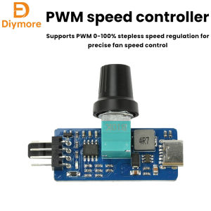diymore | PWM DC 5V12V 0.7A Voltage Regulator Motor Speed Controller Governor Stepless Speed Regulator LED Dimmer Power Controller 4PB3
