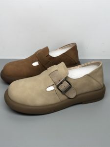 ลำลอง ใส่สบาย หนัง ผู้หญิง รองเท้า ทันสมัย นุ่ม Bottom Birkens ข้อเสนอพิเศษ รองเท้าใส่ทุกวัน หัวมน ส้นเตี้ย