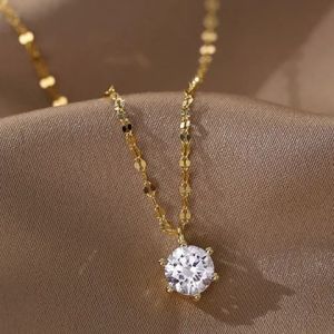 Kalung titanium original motif pecah kopi untuk wanita trendy