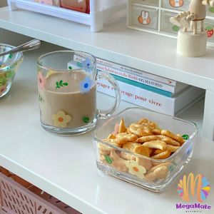 เซ็ตจาน แก้วน้ำน ชาม ดอกไม้น่ารัก ชุดเครื่องครัว ขายแยกชิ้น Tableware