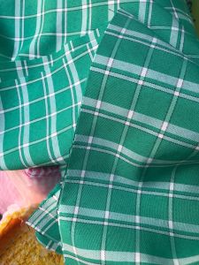 [Calahan] Checkered Fabric Cloth Tela (60” width Color: Light Green) sold per yard