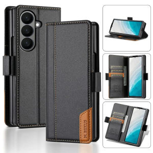 szhaiyu | Flip PU Leather Phone Case For Samsung Galaxy Z Fold 8 Ultra 7 6 5 4 Wallet with RFID Blocking Card Holder Hinge Protection