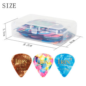 IRIN | IRIN 100Pcs Guitar Picks Plectrum Celluloid 0.71mm Colorful Picks Ukulele Electric Bass Guitar Parts & Accessories With Box
