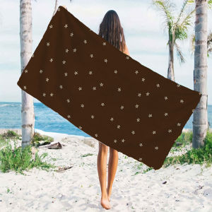 brown gold star Quick Drying Microfiber Beach Towel Lightweight for Swimming Camping Yoga - Bath Towel