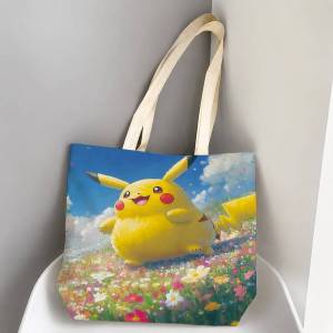 Bandai | Pokemon Legendary Birds Storage Bags Tote Bag Travel Summer Beach Shoulder Bag Reusable Grocery Shopping Bag Anime Artwork