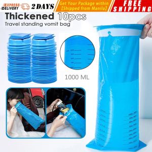 【10 Pcs】Disposable Sealable Vomit Bags Emesis Bags for Emergency Barf Bags for Outdoor High Quality Emesis-Bags
