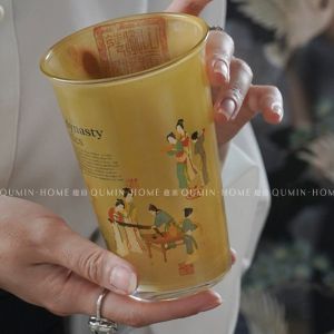 Chinese Style Retro Glass Tumblers Drinking Cup
