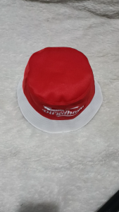Topi bucket anak Laki laki Perempuan Usia  2-9 Tahun warna merah