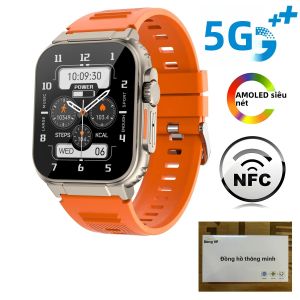 Đồng Hồ Thông Minh DW100 Pro+ Màn Hình AMOLED 2.29 Inch Hỗ Trợ 5G LTE Hệ Điều Hành Android Camera Xoay 800W GPS Khe Cắm SIM Theo Dõi Sức Khỏe & Giấc Ngủ