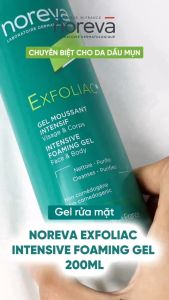 Combo 2 gel rửa mặt Noreva Exfoliac Intensive Foaming Gel 200ml chăm sóc da dầu mụn tiết kiệm an toàn và hiệu quả