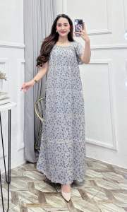 Dress fuji rayon motif bunga kecil // Dress lebaran viral // daster fuji viral // daster fuji rayon super