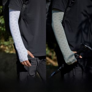 MiiOW | Mens Sunscreen Ice Sleeve 2024 New Ice Silk Arm Cover Summer UV Protection Driving Cycling Fishing Breathable Lightweight Sleeve