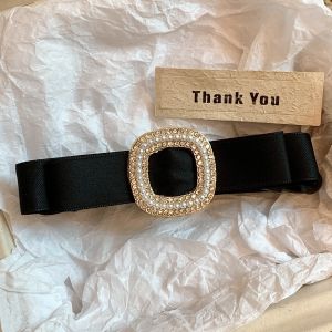 Elegant Luxury Square Pearl Butterfly Knot Banana Clip Retro French Style Versatile Womens Hair Accessory Fashionable Jewelry