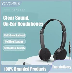 YOVONINE Original Product New Collapsible Macaron 3.5mm Wired Gaming Headphones Game Headset Noise Cancelling Earphone Bass HiFi Sound