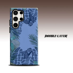 Sea Turtle Palm For Samsung Galaxy S26 S25 S24 A56 A36 Dual Layer Luxury Fashion Full Lens Protective Case
