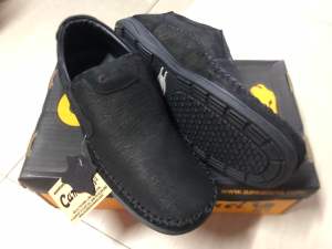 รองเท้าหนังแท้คัชชูชาย Camel แบบสวม เย็บพื้นทั้งคู่ สีดำ หนังลายช้าง พื้นนุ่ม เย็บพื้น รุ่น CM127 ไซส์ 40-45 หนังวัวแท้100% มีเก็บเงินปลายทาง