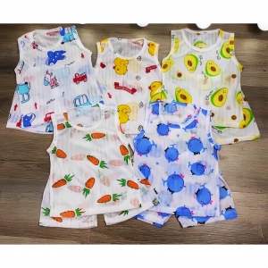 Baby Boy & Girl Clothes Sets Suits Summer Sleeveless T-shirt Kids Shorts Baju baby 5kg - 18kg (Random Picks)