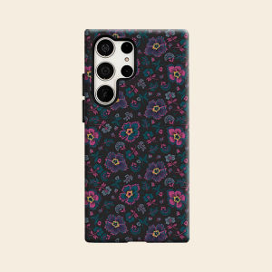Dark Retro Floral Luxury Fashion Full Lens Protective Case for Samsung Galaxy S26 S25 S24 A56 A36 Plus Ultra