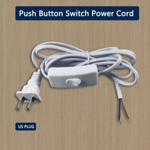 EU Plug US Plug 1.8M Power Cord with Black/White Switch Dimmable Power Cable for Home Lighting Desk Lamp Bedroom Lamps Easy