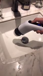 SG Electric Spin Cleaning Brush Set Scrubber Electric Spin Scrubbe Bathroom Cleaning Brush Long Extension Handle Replacement Brush Heads Rechargeable