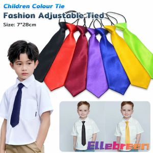 Fashion Kids Necktie Adjustable For Boys Girls Cute Decoration Casual Uniform Accessories elastic strap necktie