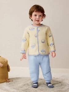 MINI BALA | Cute and Warm Quilted Waist-Protecting Infant Sleepwear Set