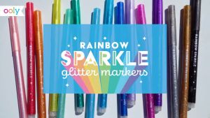 Rainbow Sparkle Glitter Markers - Set of 15