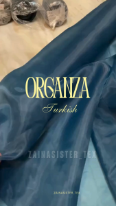 Kain Organza Organdi Polos Premium Silk Kain Kaca 1/2 Meteran Warna Emerald Green | Turkish