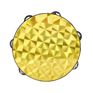 IRIN | 3 Pcs 8 Inch Double Row Orff Tambourine Hand Drum Colorful Childrens Gift Entertainment Percussion Musical Instrument