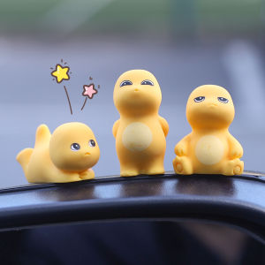 Car Center Console Milky Dragon Ornaments Car Interior Cute Animal Resin Decoration