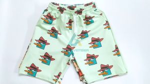 Quần đùi hoạt hình thú mỏ vịt Perry Cax cax quần đi biển big size có dây rút